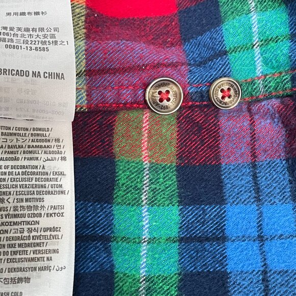 Abercrombie & Fitch 100% Cotton Plaid Button Down Men’s L | Flannel Muscle Fit - Picture 11 of 13